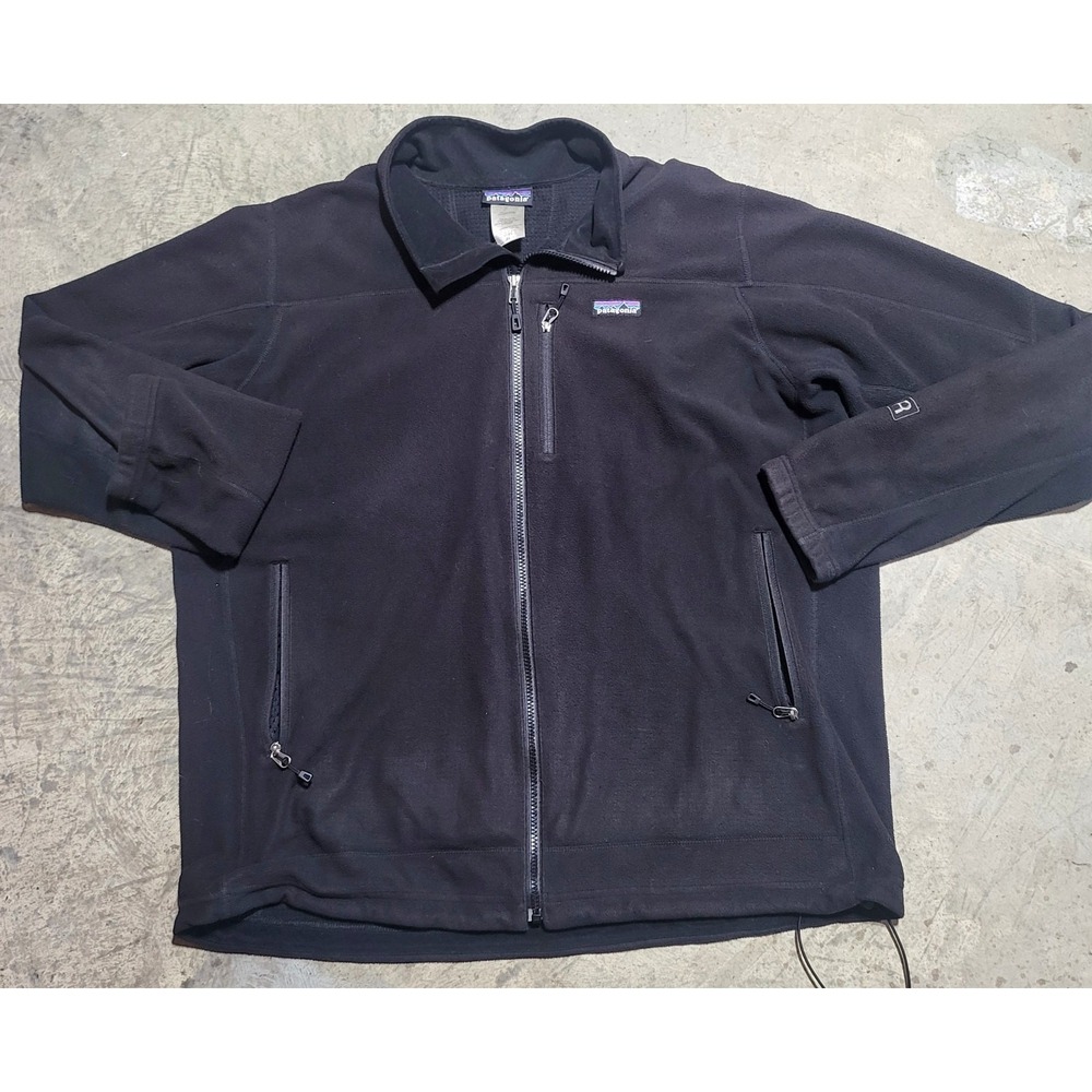 Mens Patagonia R4 Regulator Jacket XL Black Polartec Fleece Full Zip -READ-